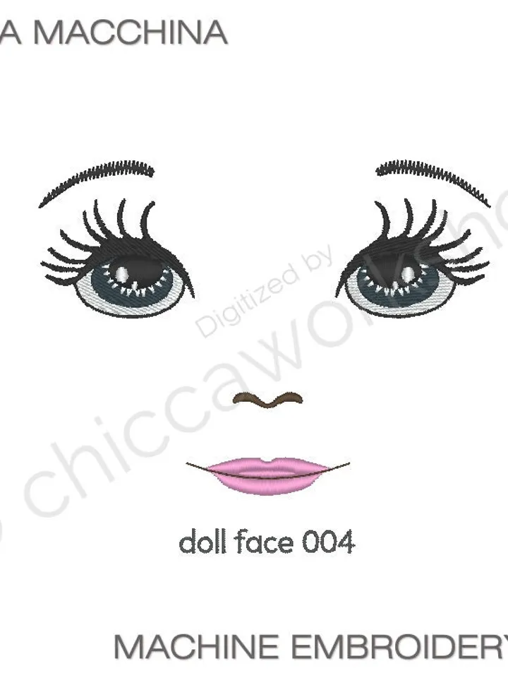 Dolls Faces - Ricamo a macchina