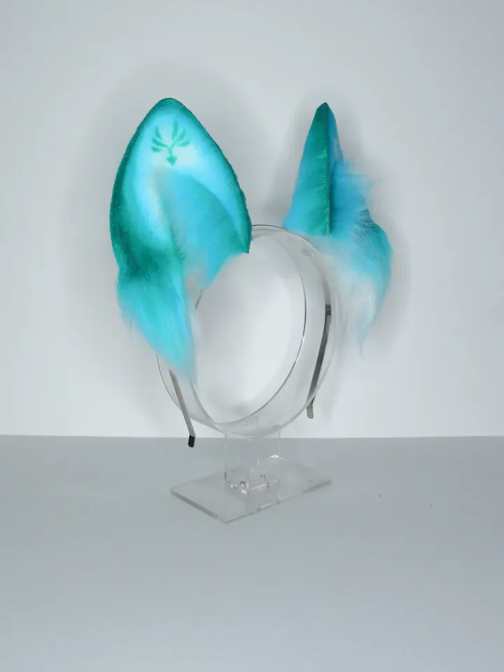 Anemo Genshin Impact faux fur cat ears on headband