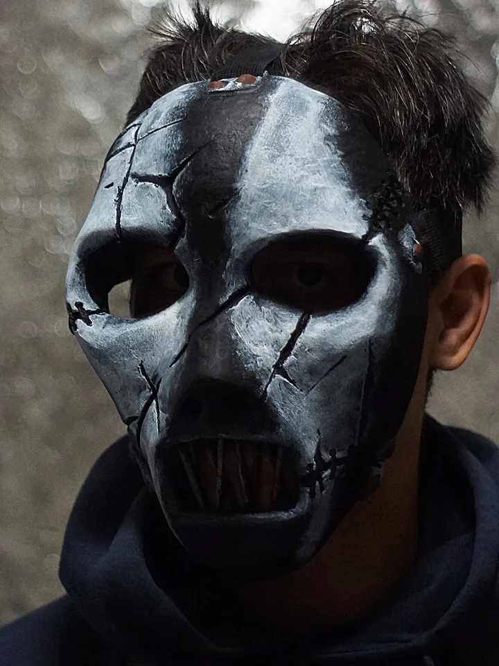Paul Grey mask Latest mask Hard Rock Halloween mask Scary Handmade The Pig mask bassist Heavy metal mask