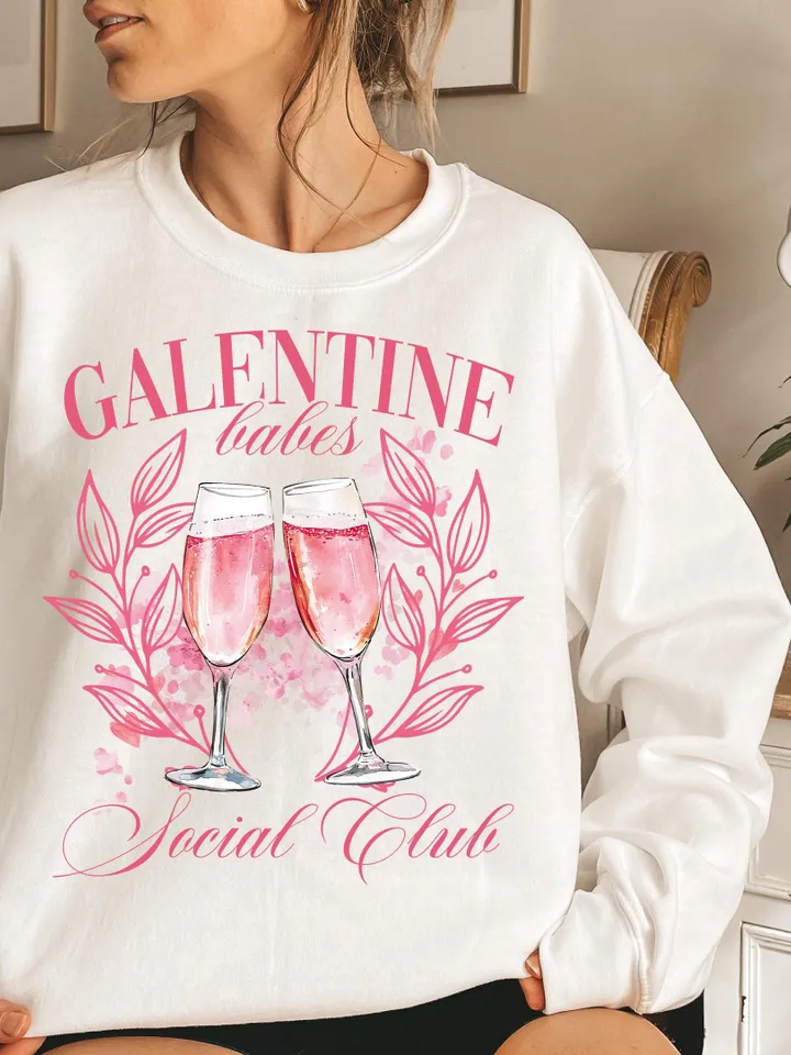 Galentine Png Cupid Png Valentine's Day Shirt Design Cocktail Club Social Club Girls Club Png Preppy Trendy Sublimation Digital Download