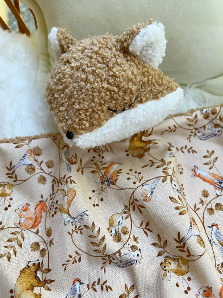 Fox toy, plush toy, comforter baby, toy for baby, baby shower gift