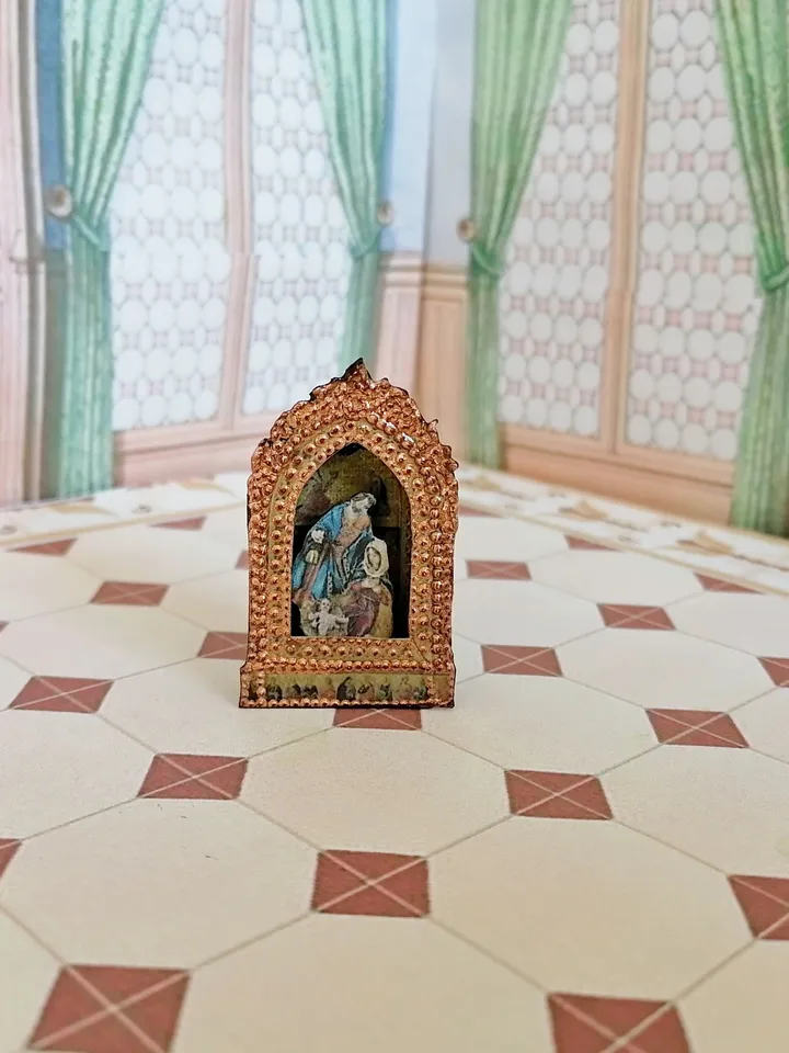 Nativity scene. Christmas miniature. Dollhouse miniature. 1:12.Dollhouse miniature. handmade. Christmas. Gift for Christmas.