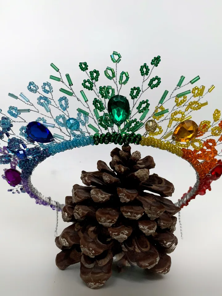 Rainbow crown, Rainbow headpiece, LGBT crown, LGBTQ accessories, Rainbow tiara, Rainbow accessories, Pride jewelry, Pride accessories, Pride crown, Rainbow diadem, lgbt jewelry, lgbt headband, rainbow headband, lgbt wedding, Rainbow wedding