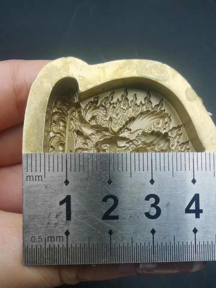 Vajrakilaya Tsa Tsa Mold,Old Version Dorje Phurba,4.5cm Height,Gandhanra Unique Tibetan Buddha Tsha Tsha Mould For Making Clay Statue