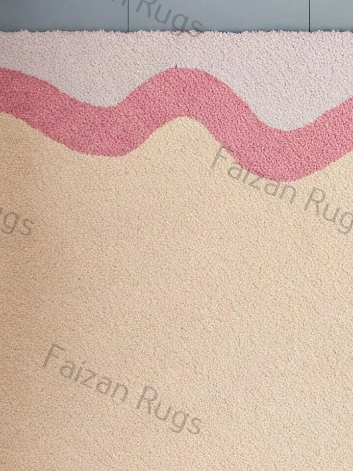 Pink wavy stripe rug, pink stripe, 8x10 area rug, Kids rug, Large area rug, Home Décor, living room rug, , Bedroom rug, 9x12,10x14,6x9,5x7.