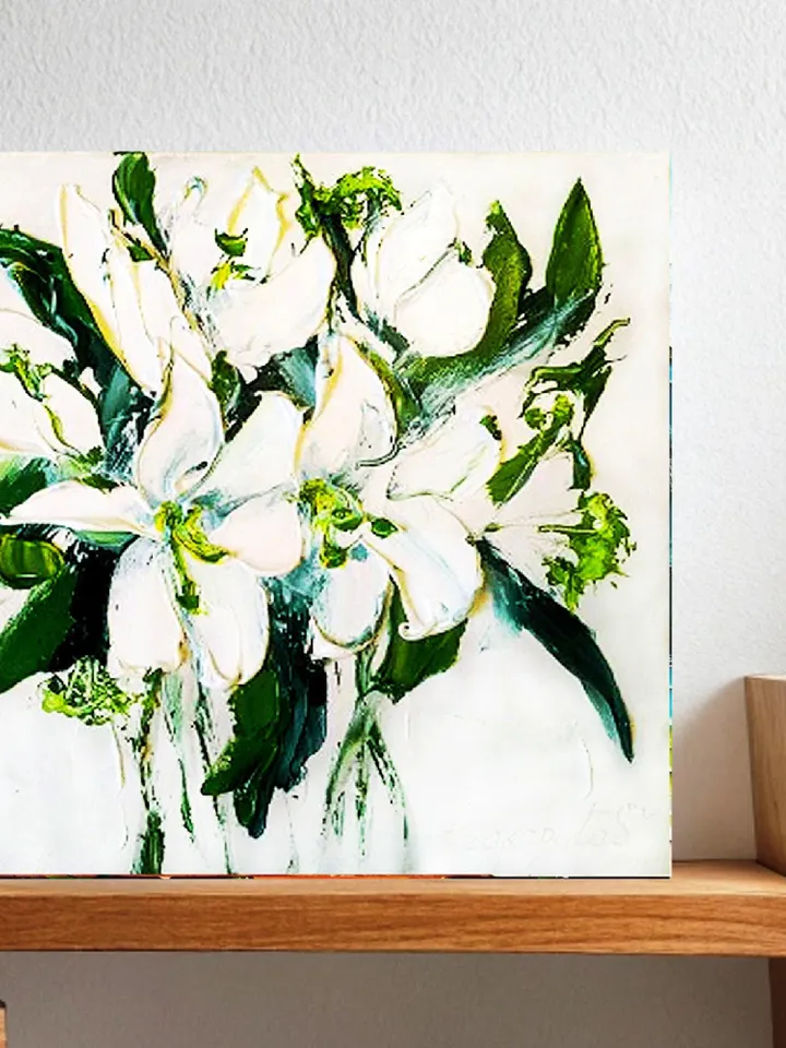Lily Painting Flower Original Art Original Oil Painting Painting Painting Abstract Floral Painting Gift by ArtProkopaloSv