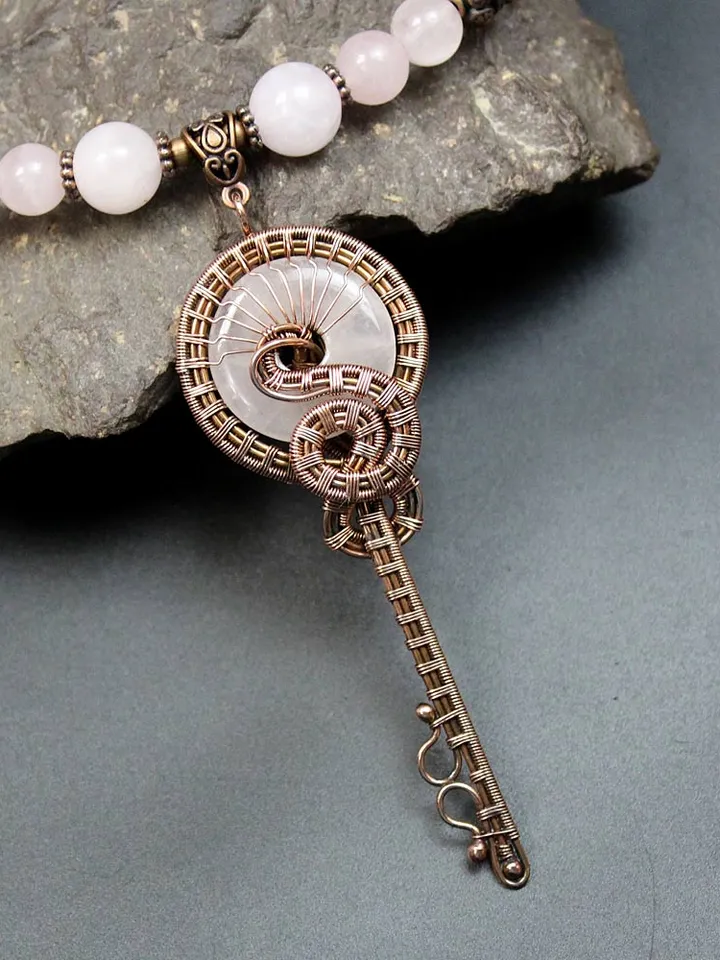 Handmade necklace with pendant Key.