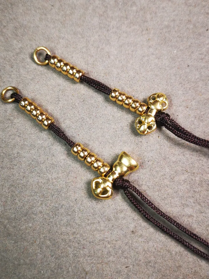 Gandhanra Handmade Tibetan Buddhist Mala Counters,Prayer Bead Counters,with Dorje and Vajra Pendant,Made of Brass
