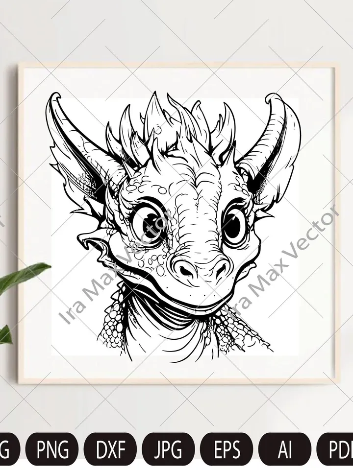 Baby dragon svg, dragon svg, dragon face svg,dragon head,dragon clipart, dragon png, baby dragon svg, fantasy svg, cartoon svg, animal svg