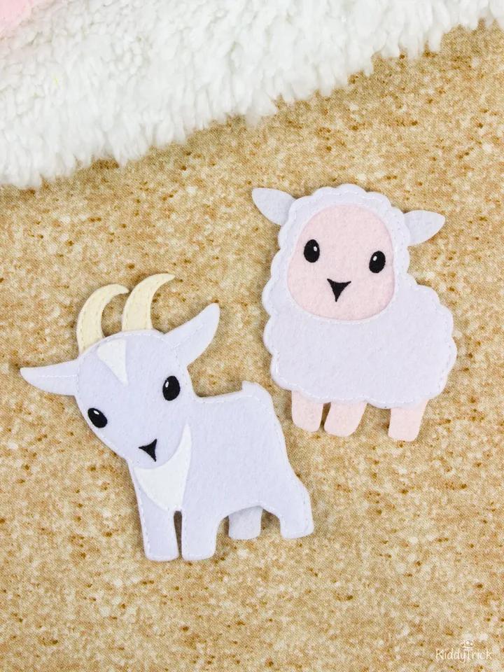 Felt Domestic Animals Sewing Pattern - Felt Finger Puppets