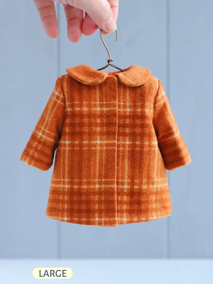 PDF Cold Weather Outfit (Coat, Scarf and Mittens) for Large Doll Sewing Pattern