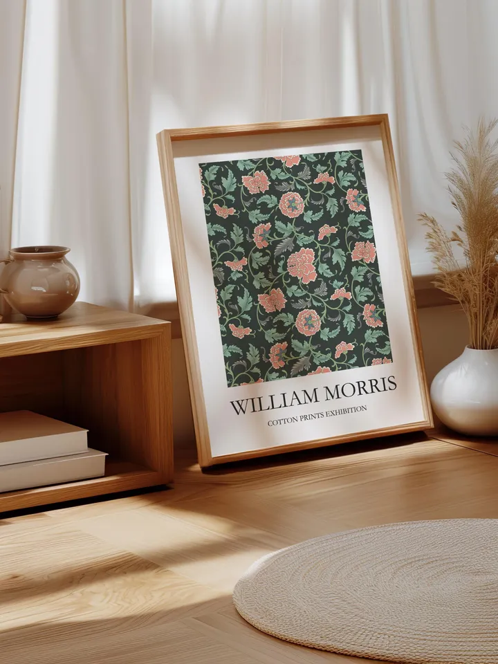 William Morris Style Wall Art Print Vintage Textile Poster Museum Inspired Design Home Decor Interior Pattern Digital Download Gift Floral