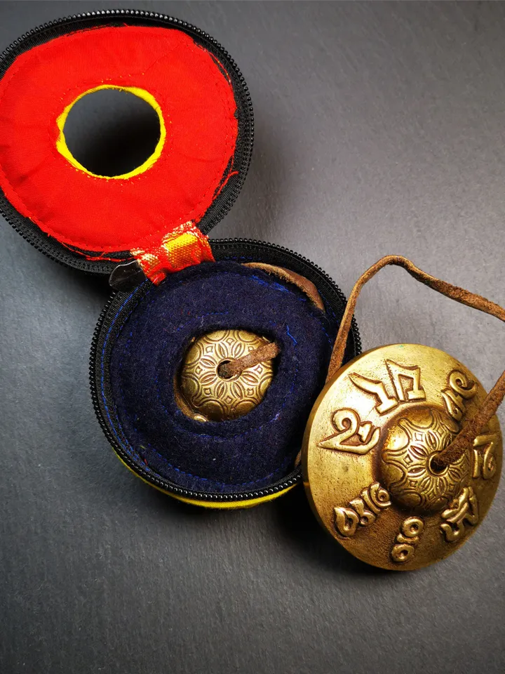 Gandhanra 7.4cm Tibetan Cymbals,OM Mantra Tingsha Bell,Buddhism Ritual Implement,Handmade in Nepal