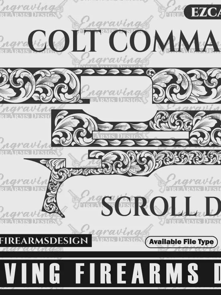 Engraving Firearms Design Colt commander Scroll design Final