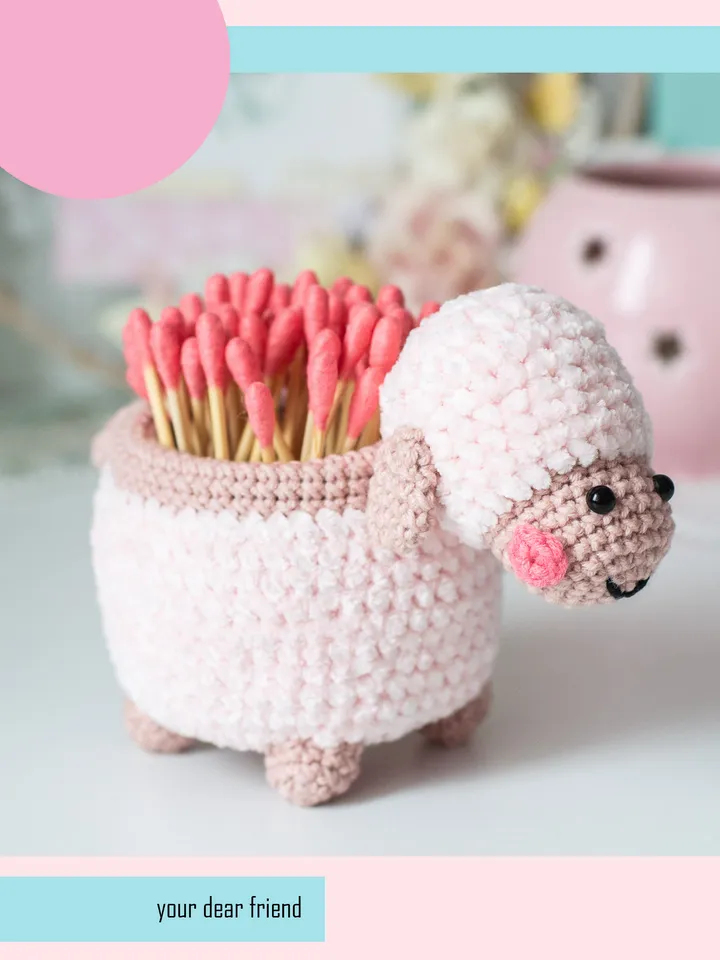 Crochet pattern amigurumi sheep toy pattern PDF file in ENG for beginners