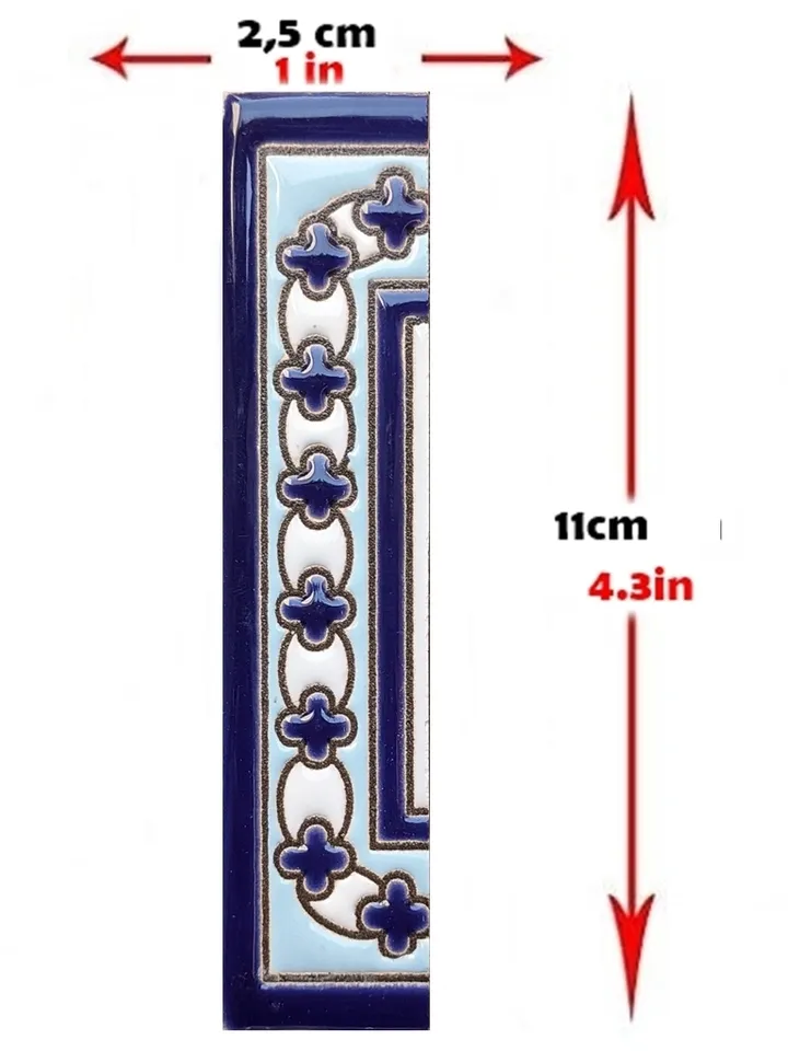 Ceramic letters and numbers 11cm (4.3") for the wall - Hand-glazed in Spain - "MALAGA" models - Ceramic letters number -