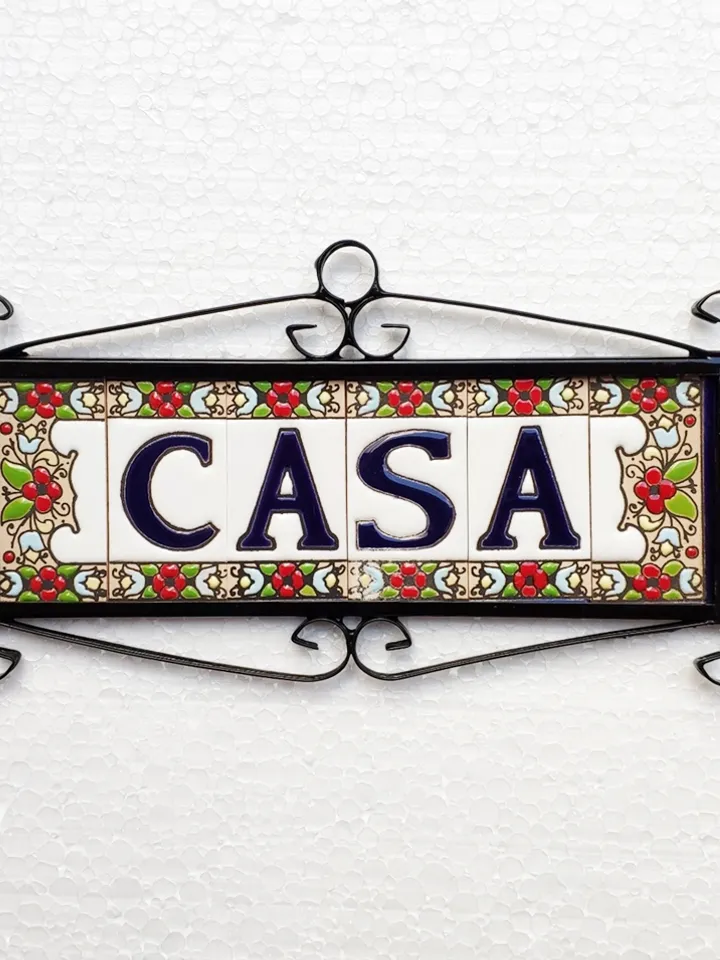 Ceramic letters and numbers 7.5cm. (3") for the wall - Hand-glazed in Spain - "ESCUDILLER-Azul" models - Ceramic letters number -