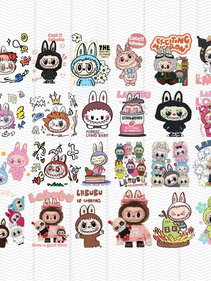 Pack of 110 Labubu PNG, Labubu Bundle Png, Labubu SVG, Labubu Sticker Png Svg, Print File, Print-and-Cut, Commercial Use, DigitalĀ Download