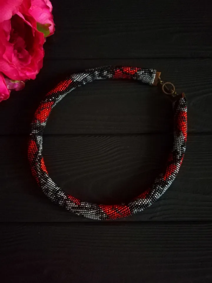 FREE PDF Bead Crochet Pattern , Crochet Pattern for Beaded Necklace