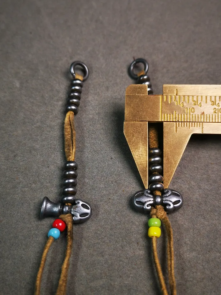 Gandhanra Handmade Tibetan Buddhist Mala Counters,Prayer Bead Counters,with Dorje and Vajra, Made of Cold Iron