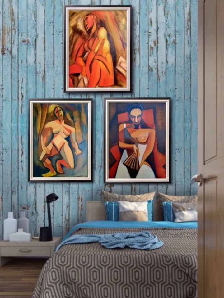 Picasso oil painting Picasso Woman Collection paintings Triptych artwork
