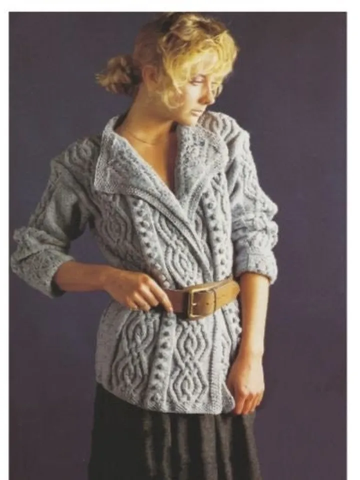 Cardigan women knitting pattern, jacket knitting pattern , aran cardigan ladies women pdf