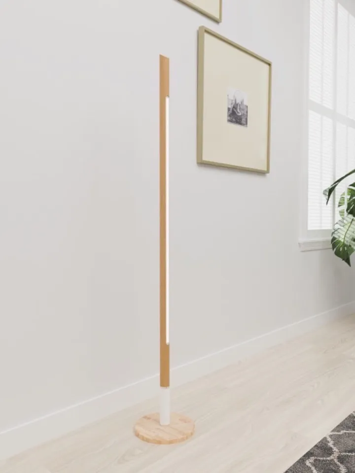 Modern minimalist wooden floor lamp