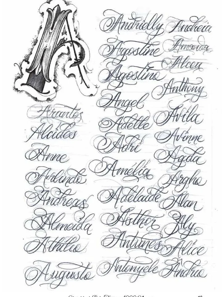 Bola sketchbook - 1000 Nomes