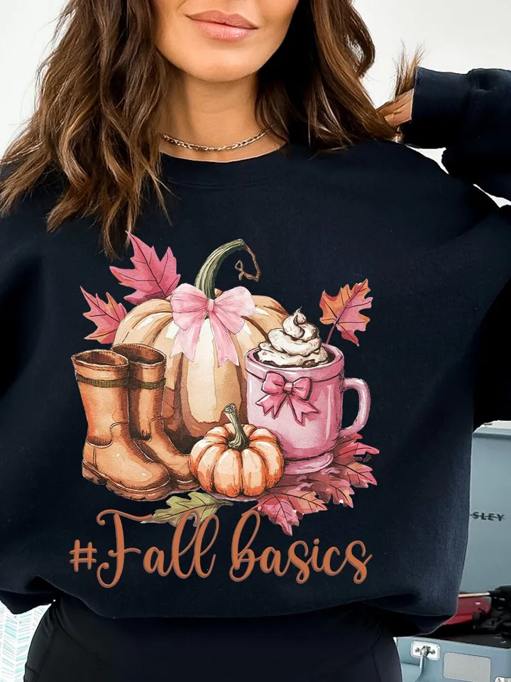 Fall Basics png, Fall png, Autumn png, Retro fall png, Fall Sublimation, Coquette pumpkin png, Coffee fall png, Fall Autumn Shirt