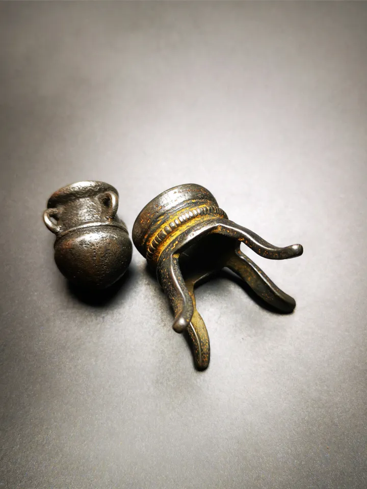 Gandhanra Handmade Tibetan Cone Incense Burner Model,Hanging Pot and Stove Model,Made of Cold Iron