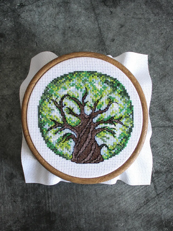 Cross stitch pattern Tree, digital cross stitch pattern PDF