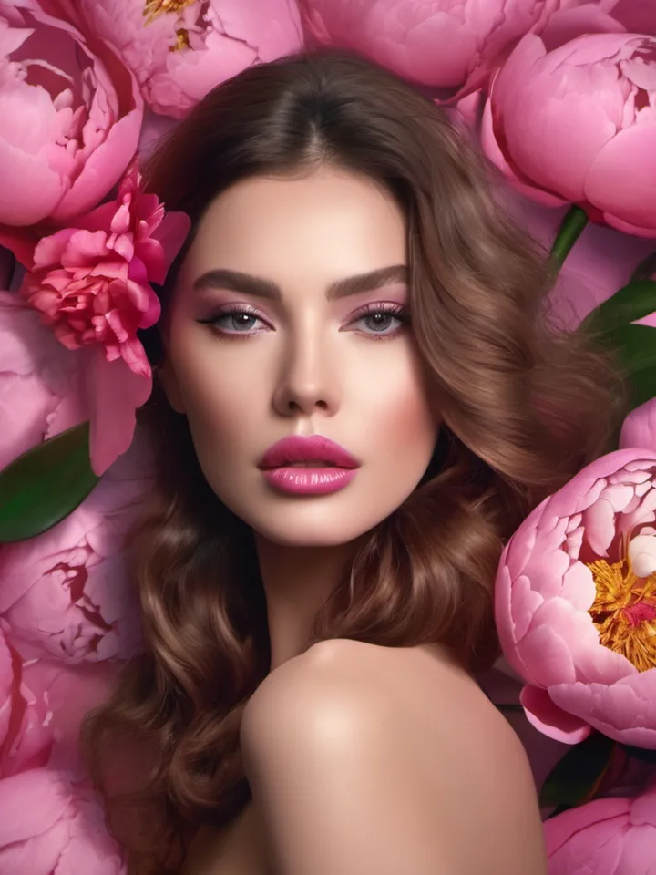 Pink Peony Flowers