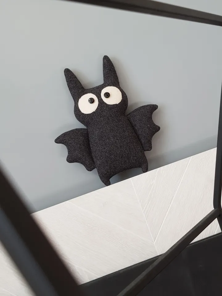 Halloween dolls sewing patterns PDF, Bat and Black cat, digital tutorial in English, rag doll sewing diy
