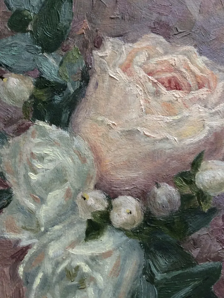 "Rose" oil small painting flower stilllife original wall art picture artwork floral