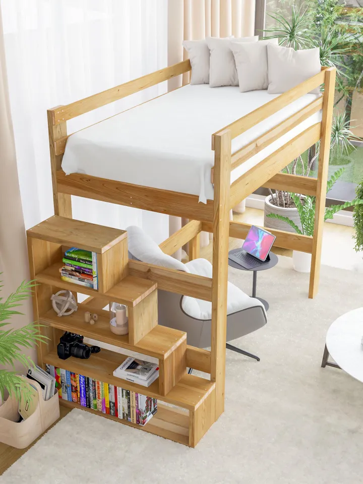 DIY PDF Twin Size Mattress Loft Bed with Stairs Plans - Twin Loft Bed Frame Tutorial & Easy Build Guide