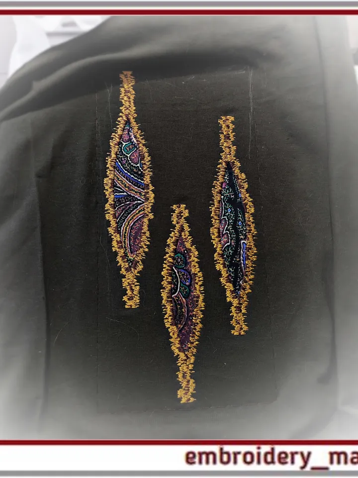 In the hoop Applique in 5 sizes Machine Embroidery Designs by Embroidery Manavi 05