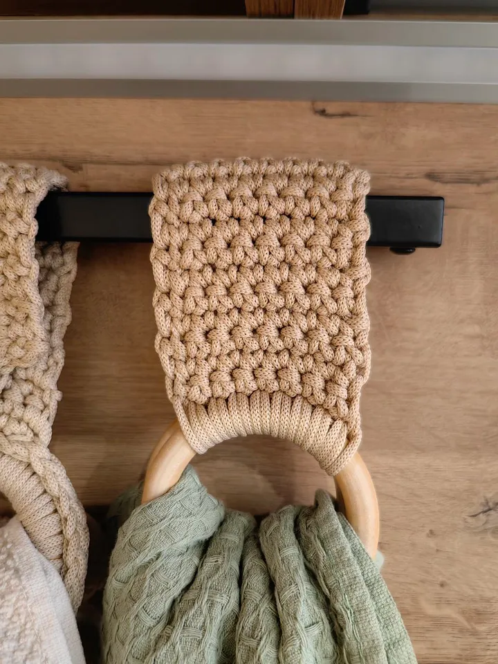 Easy Crochet Towel Ring Holder Pattern | DIY Crochet Towel Topper Pattern PDF Download |Crochet Towel Boho Towel Hanger
