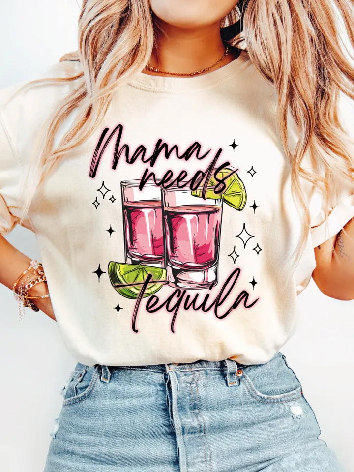 Mama Needs a Tequila PNG-Funny Sublimation Digital Design Download-margarita png, adult humor png, tequila png, png for moms, funny mama png