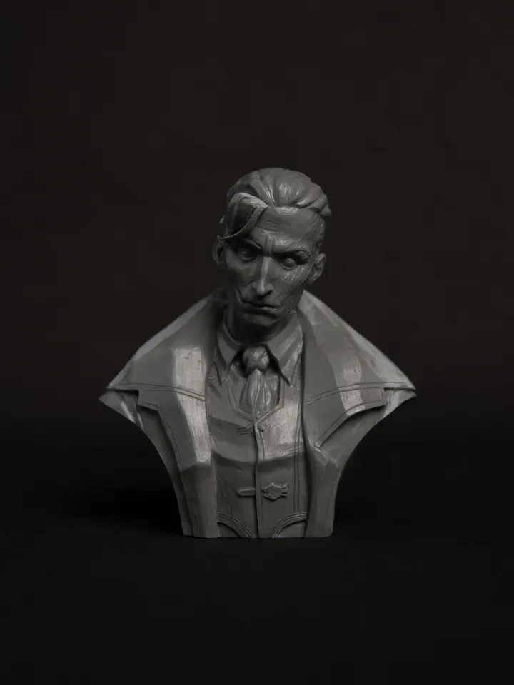 Bust of Silco from "Arcane" (Unpainted)