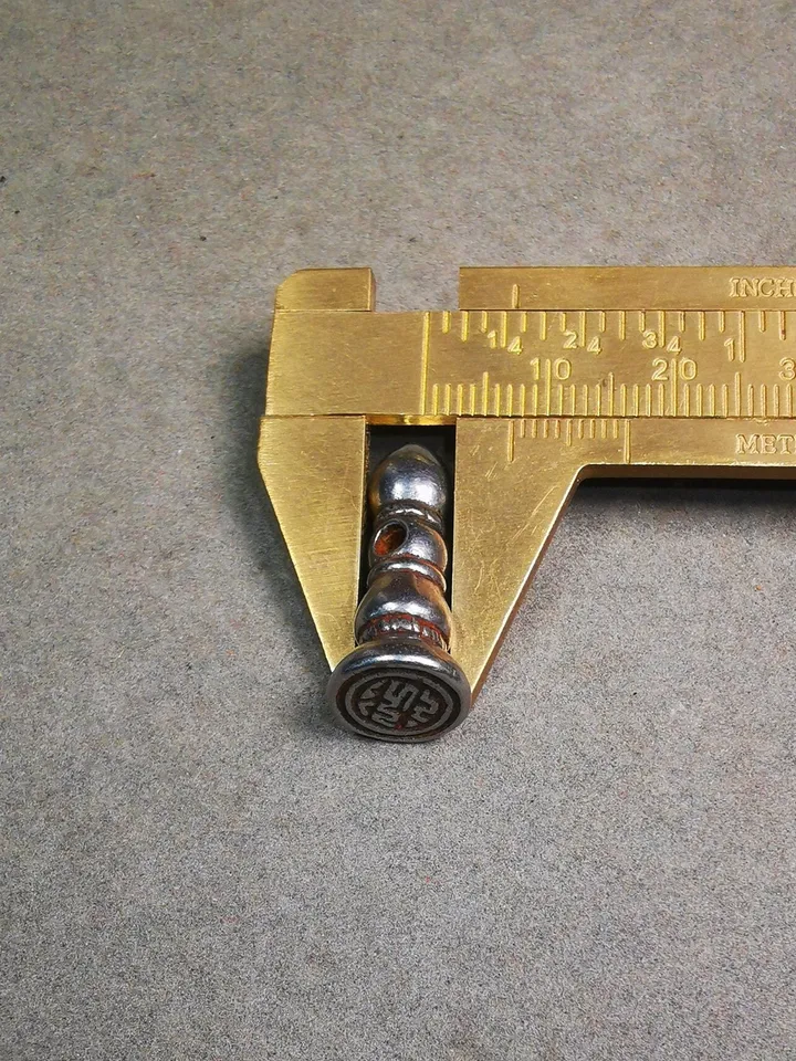 Gandhanra Handmade Tibetan Amulet,Stupa Pagoda Stamp Pendant Bead,Spacer Bead for Mala,Bag Hanging,Prayer Bead Accessories,1.0" × 0.3"