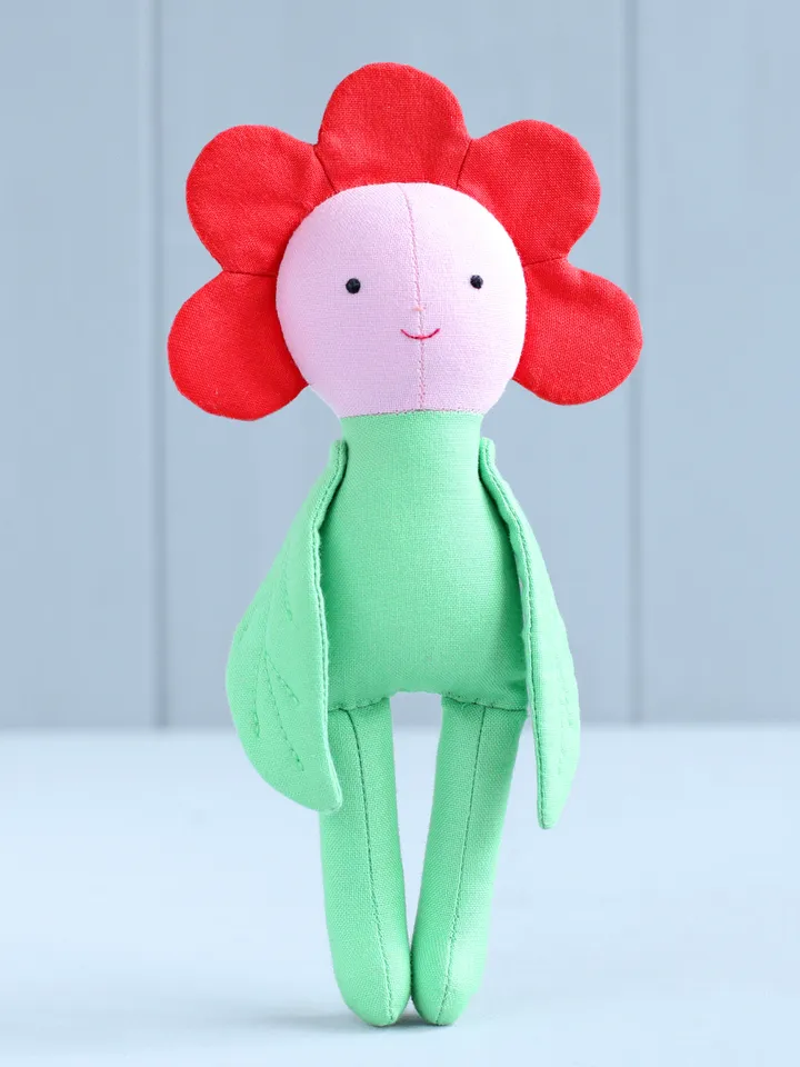2 PDF Mini Love Bug and Flower Doll (Valentine's Day Collection) Sewing Patterns Bundle