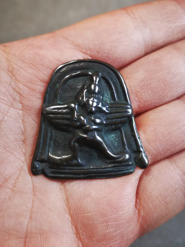 Gandhanra Acient Vajrakilaya / Vajrakumara Amulet Badge,Tibetan Buddhism Statue,the Protector and Guide of Gautama Buddha,80 years old
