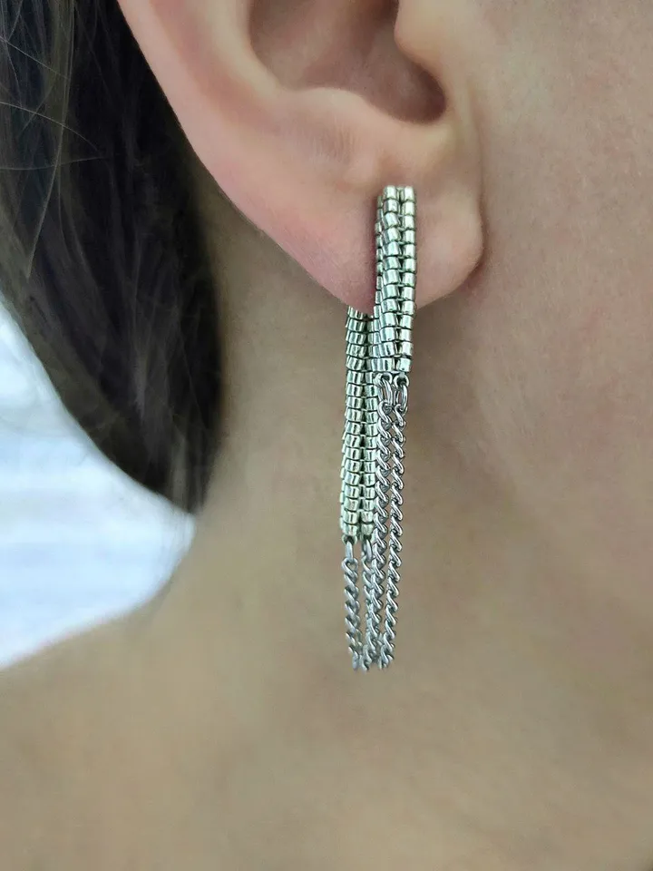 PDF tutorial - Beaded chain earrings