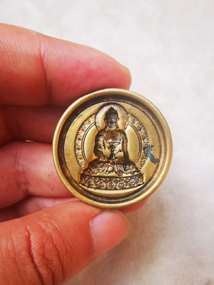 Gandhanra Old Tibetan Buddha Statue Tsa Tsa Mold,Copper Mould For Making Clay Buddha Statue, DIY Tsha Tsha Statue