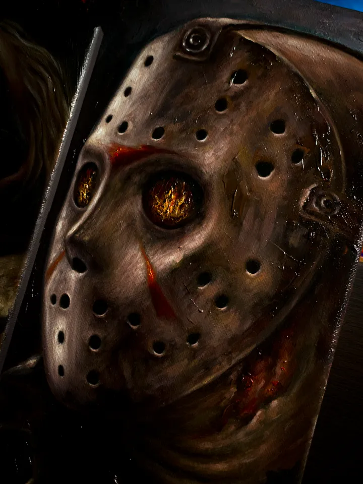 Original oil painting Jason Voorhees Friday the 13th