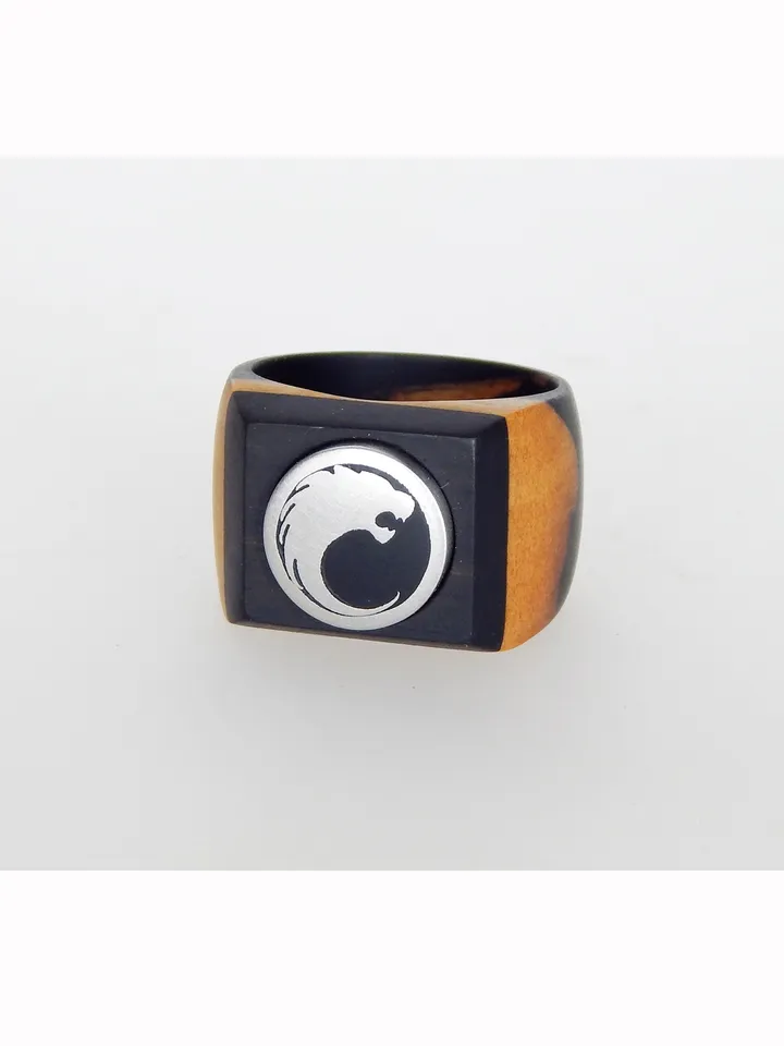 Wooden signet ring. "Leviathan"