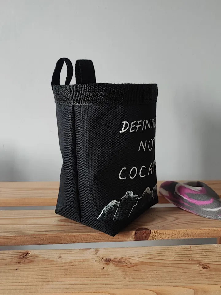 Chalk bag Not Cocaine №2 for rock climbing and bouldering