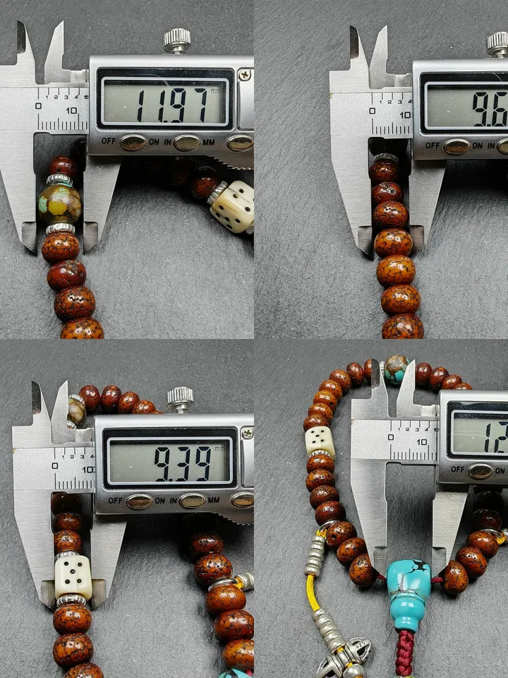 Gandhanra Authentic Tibetan Handhold Wrist Mala - 10mm Old Lotus Seed Beads Bracelet - Best Portable Buddhist Prayer Beads for Meditation