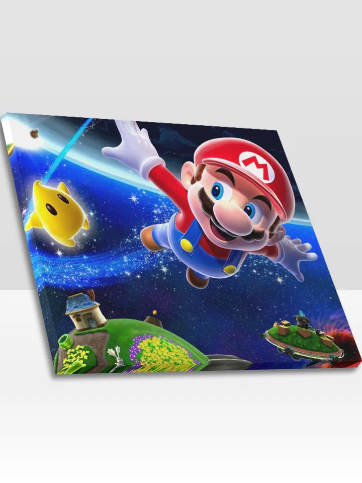 Mario Frame Canvas, Wall Art Home Decor