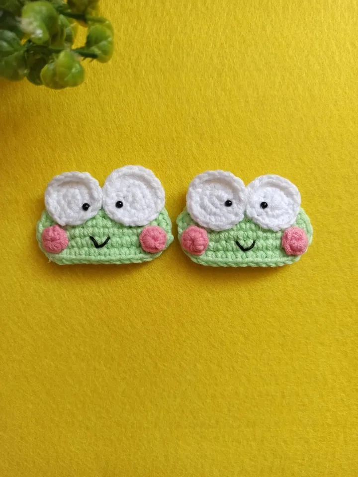 Children hairpin frogs kawaii,hair ornament,crochet hairpin for girl,